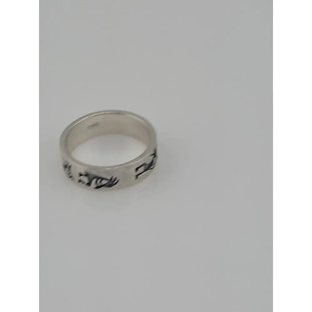 KOKOPELLI STERLING SILVER 925 BAND RING SIZE 7.5 - Picture 5 of 7